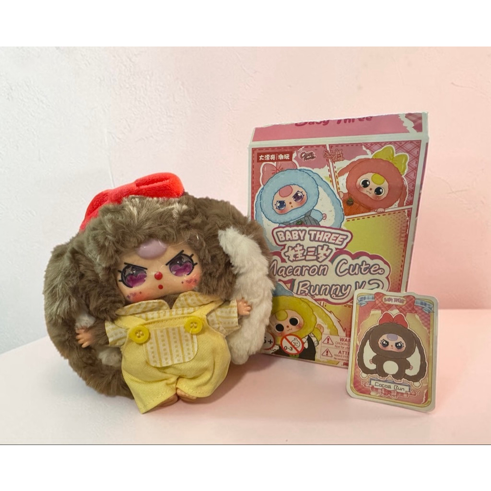 Baby Three Macaron Cute Bunny V2 *CONFIRMED* Cocoa Bun - Brand New - Picture 2 of 3